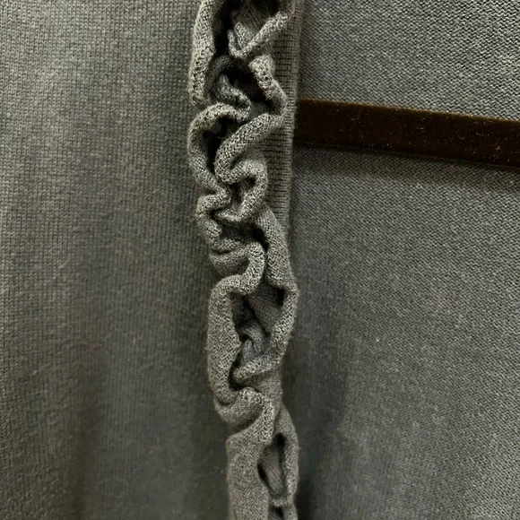 LOFT Dark Blue Ruffle Trim Cardigan - Picture 4 of 5